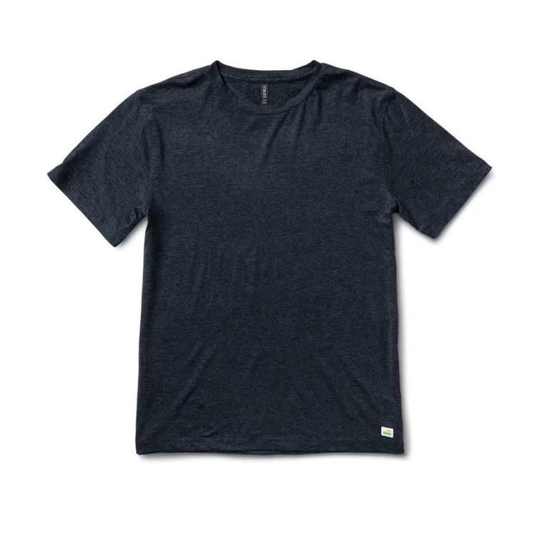 Vuori Strato Tech Tee - Men's, NAVY-HEATHER, V126